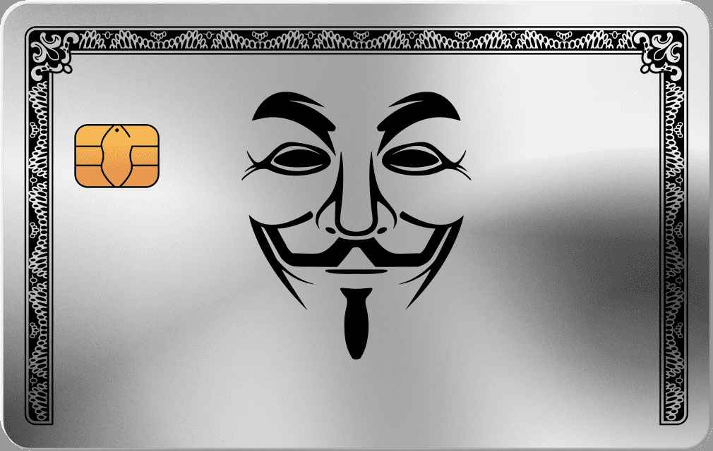 Anonymous Mask Metal Credit Card - The Rich Card