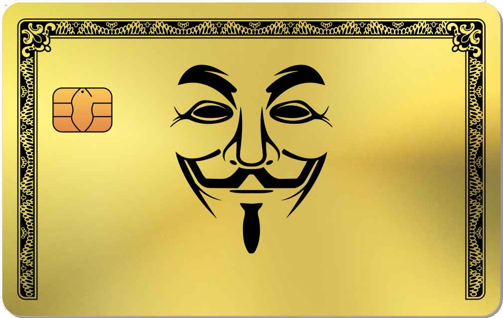 Anonymous Mask Metal Credit Card - The Rich Card