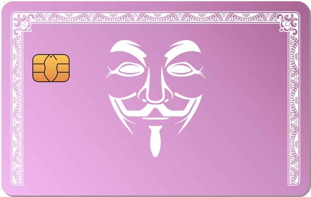 Anonymous Mask Metal Credit Card - The Rich Card