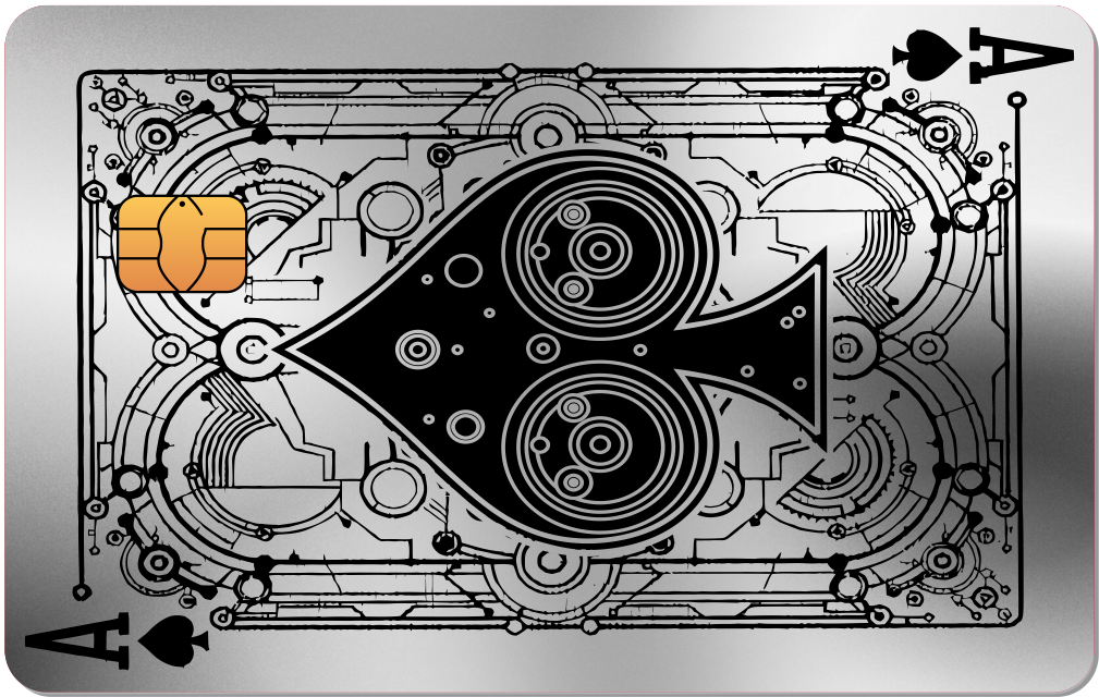 Ace of Spades Metal ATM Card