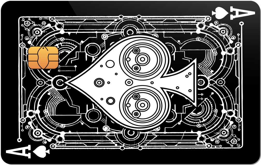 Ace of Spades Metal ATM Card