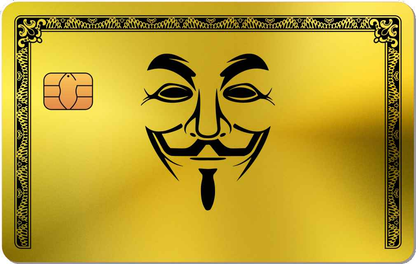 Anonymous Mask Metal Credit Card - The Rich Card