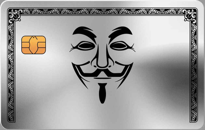 Anonymous Mask Metal Credit Card - The Rich Card