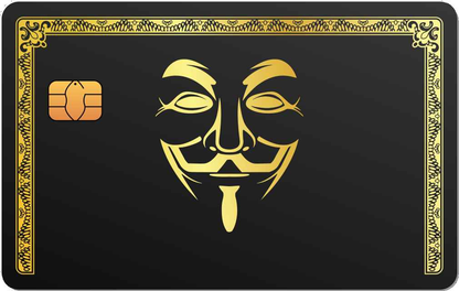 Anonymous Mask Metal Credit Card - The Rich Card