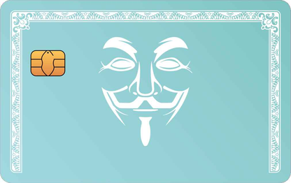 Anonymous Mask Metal Credit Card - The Rich Card