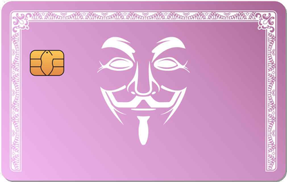 Anonymous Mask Metal Credit Card - The Rich Card