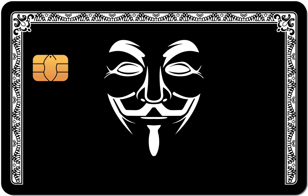 Anonymous Mask Metal Credit Card - The Rich Card