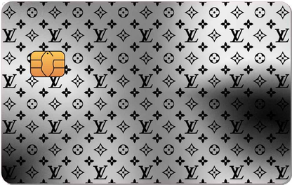 LV Pattern Metal Card - The Rich Card