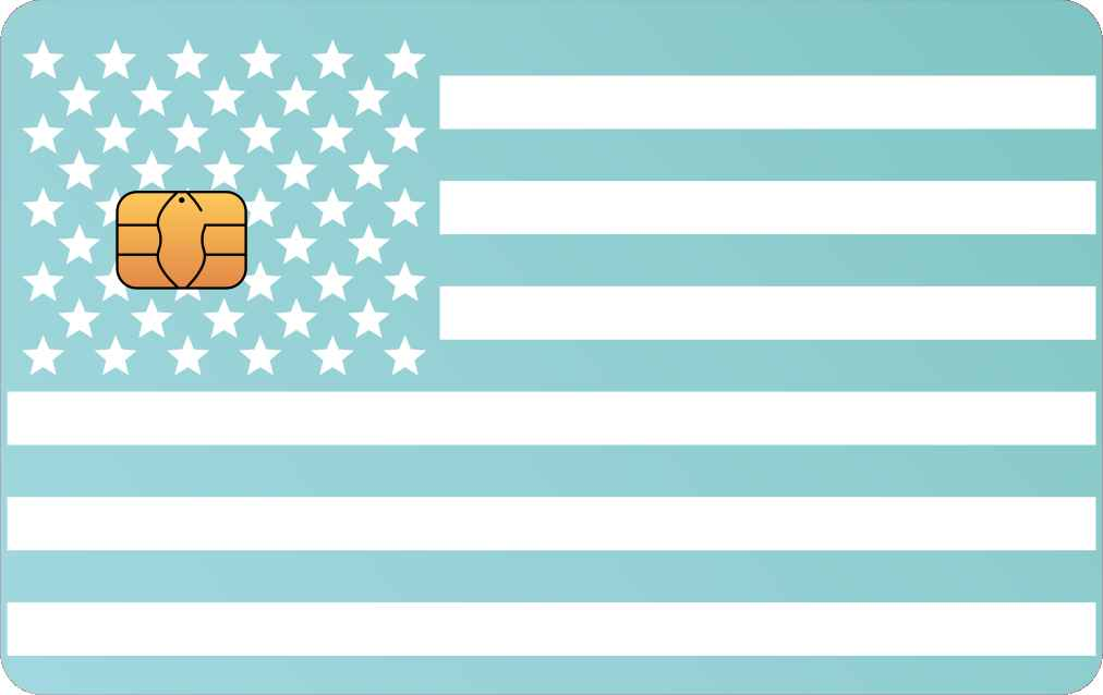 USA Flag Metal Card - The Rich Card