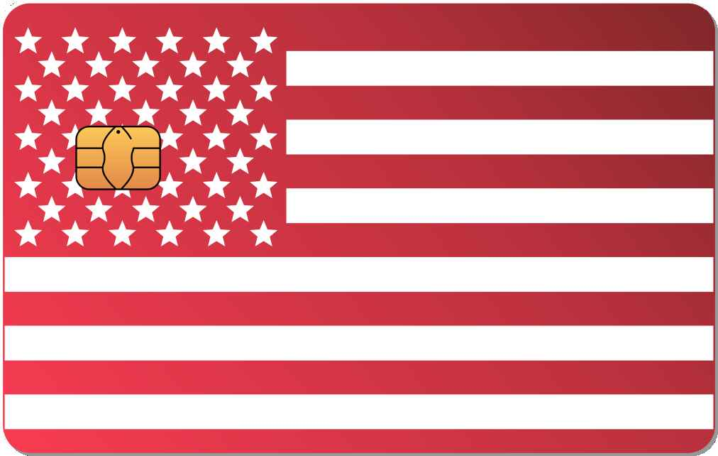 USA Flag Metal Card - The Rich Card