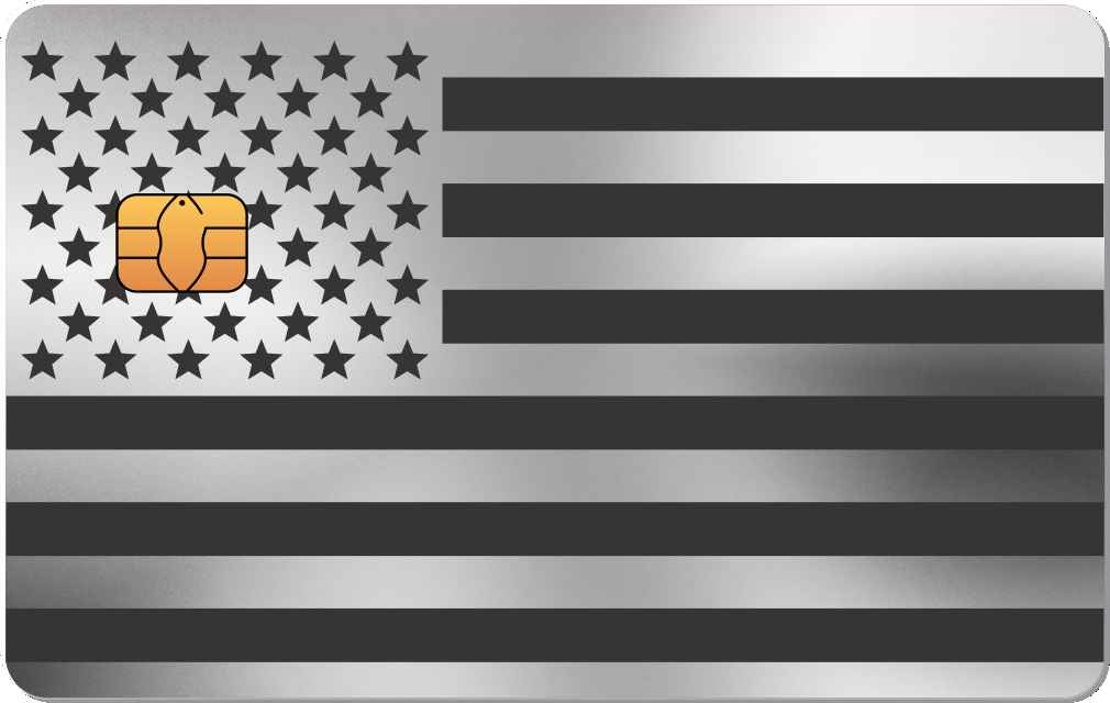 USA Flag Metal Card - The Rich Card