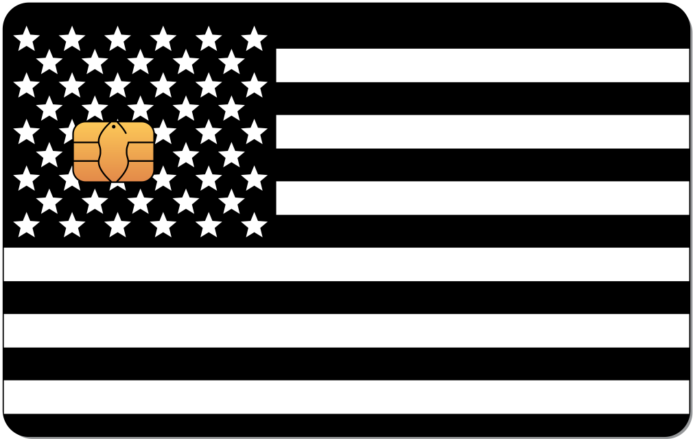 USA Flag Metal Card - The Rich Card