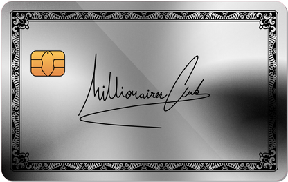 Millionaire Club Metal Credit Card - The Rich Card